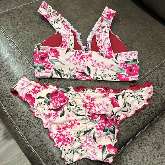 Mossimo Floral Ruffle Swim Set - Picture 2 of 2